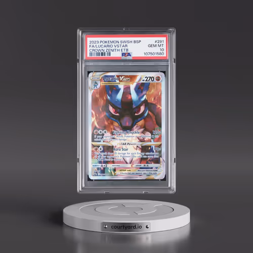 2023 Pokémon Swsh Black Star Promo #291 Lucario Vstar - Full Art Crown Zenith Elite Trainer Box (PSA