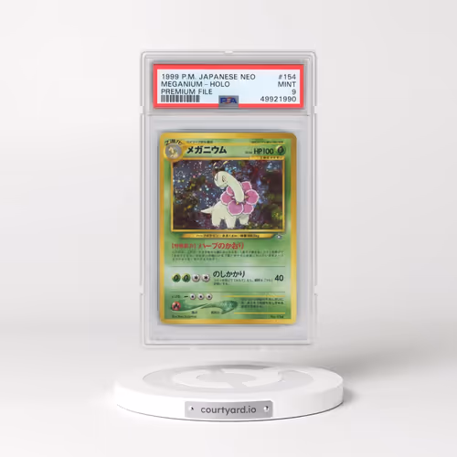 2000 Pokémon Neo #154 Meganium - Holo Premium File (PSA 9 MINT)