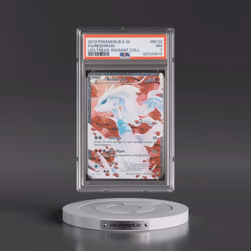 2013 Pokémon Black & White Legendary Treasures Radiant Collection #22/25 Reshiram - Full Art (PSA 7