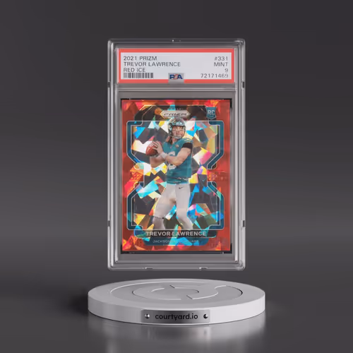 2021 Panini Prizm #331 Trevor Lawrence - Red Ice (PSA 9 MINT)