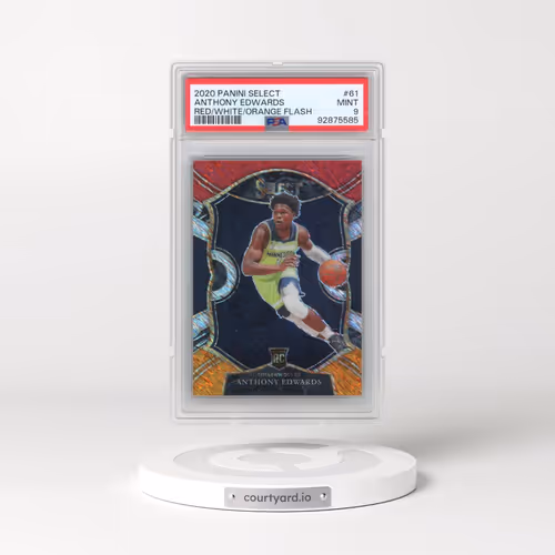 2020 Panini Select #61 Anthony Edwards - Red/White/Orange Flash (PSA 9 MINT)