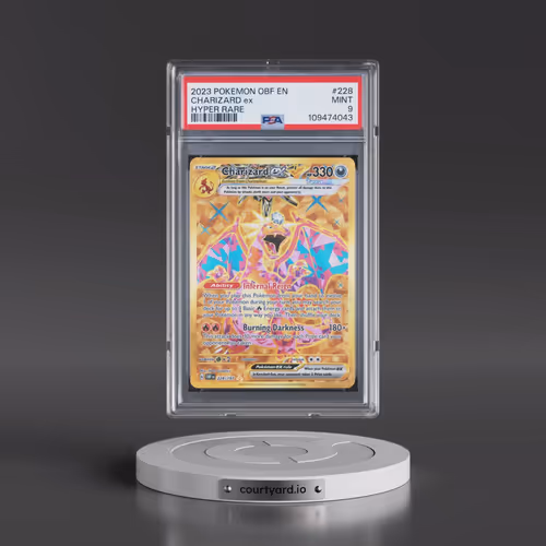 2023 Pokémon Obf EN-Obsidian Flames #228 Charizard EX - Holo Hyper Rare (PSA 9 MINT)
