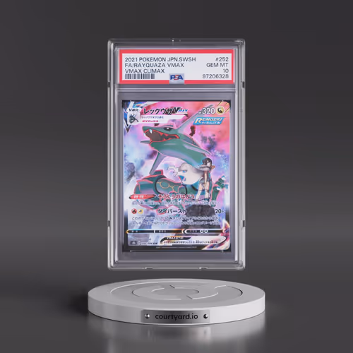 2021 Pokémon Sword & Shield Vmax Climax #252 Rayquaza Vmax - Full Art (PSA 10 GEM MINT)