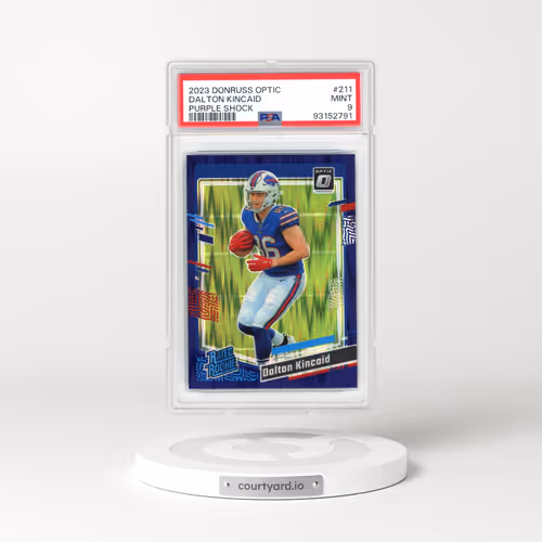 2023 Panini Donruss Optic #211 Dalton Kincaid - Purple Shock (PSA 9 MINT)