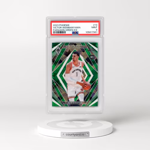 2023 Panini Phoenix Paragon #13 Victor Wembanyama - Green Ice (PSA 9 MINT)