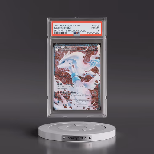2013 Pokémon Black & White Legendary Treasures Radiant Collection #22/25 Reshiram - Full Art (PSA 6