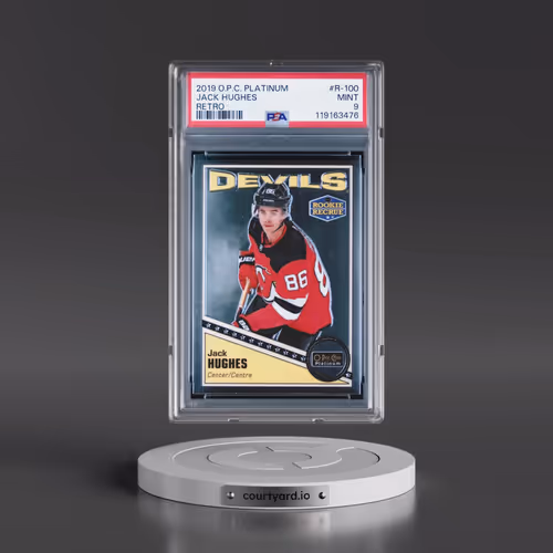 2019 O-Pee-Chee Platinum Retro #R-100 Jack Hughes (PSA 9 MINT)