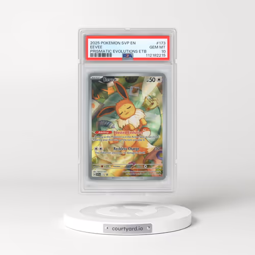2025 Pokémon Svp EN-SV Black Star Promo #173 Eevee - Prismatic Evolutions Elite Trainer Box (PSA 10