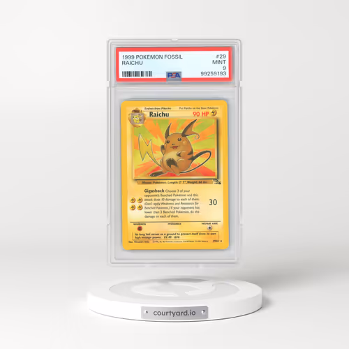 1999 Pokémon Fossil #29 Raichu (PSA 9 MINT)