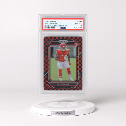 2022 Panini Prizm #331 Skyy Moore - Black & Red Checker (PSA 10 GEM MINT)