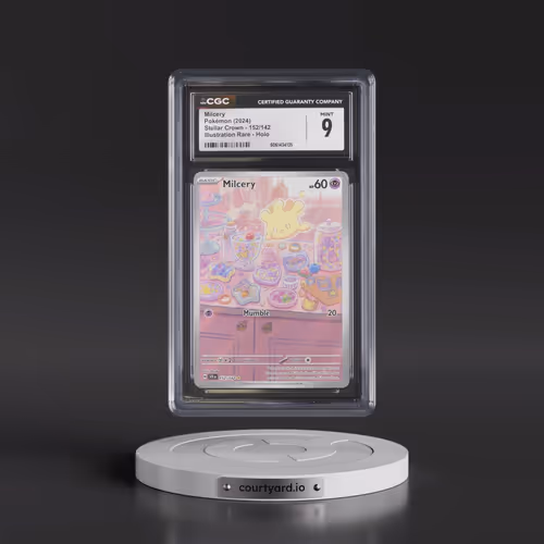 2024 Pokémon Scr EN-Stellar Crown #152 Milcery - Illustration Rare (CGC 9 MINT)