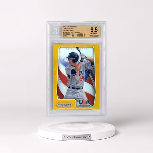 2012 Panini Prizm USA Baseball Prizms Gold #USA7 Bryce Harper (BGS 9.5 GEM MINT)