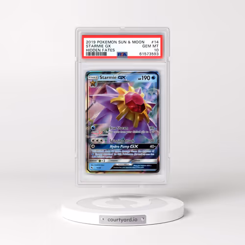 2019 Pokémon Sun & Moon Hidden Fates #14 Starmie GX - Holo (PSA 10 GEM MINT)