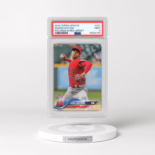 2018 Topps Update #US1 Shohei Ohtani - Pitching in Red Jersey (PSA 9 MINT)