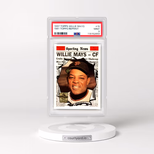 1997 Topps Willie Mays #15 1961 Topps Reprint (PSA 9 MINT)