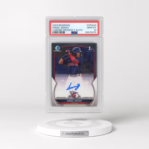 2023 Bowman Chrome Prospect Autographs #CPAAG Angel Genao (PSA 10 GEM MINT)