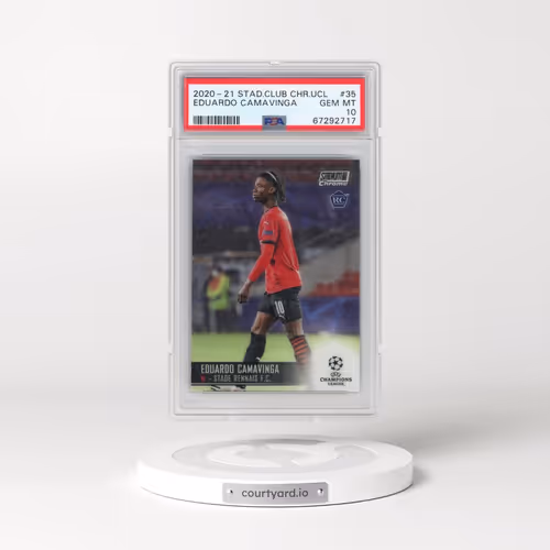 2020 Stadium Club Chrome UEFA Champions League #35 Eduardo Camavinga (PSA 10 GEM MINT)