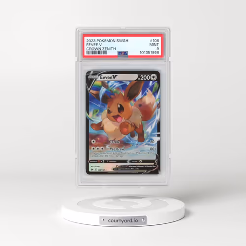 2023 Pokémon Sword and Shield Crown Zenith #108 Eevee V - Holo (PSA 9 MINT)