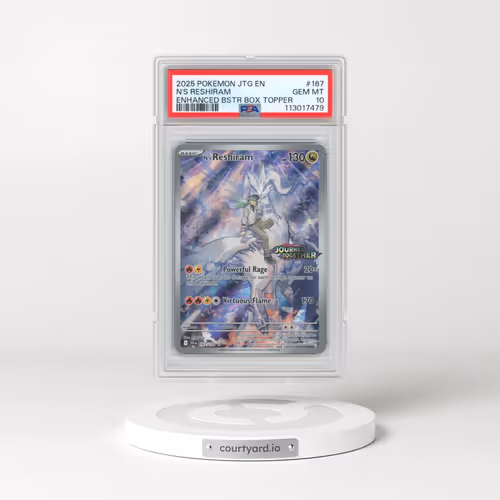 2025 Pokémon Jtg EN-Journey Together #167 N's Reshiram - Enhanced Booster Box Topper (PSA 10 GEM MIN