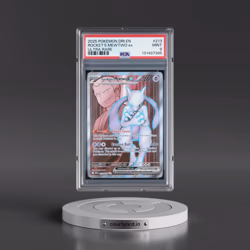2025 Pokémon Dri EN-Destined Rivals #213 Team Rocket's Mewtwo EX - Holo Ultra Rare (PSA 9 MINT) - Photo