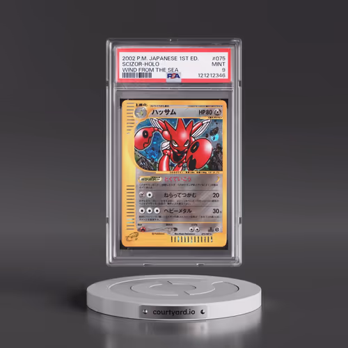 2002 Pokémon Wind From the Sea #075 Scizor - 1st Edition Holo (PSA 9 MINT)