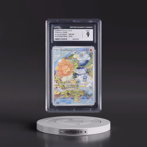 2024 Surging Sparks - SSP EN #195/191 Castform Sunny Form - Illustration Rare Holo (CGC 9 MINT)