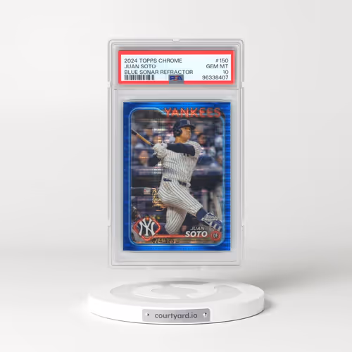 2024 Topps Chrome #150 Juan Soto - Blue Sonar Refractor (PSA 10 GEM MINT)