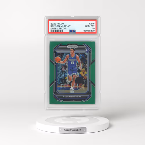 2022 Panini Prizm #245 Keegan Murray - Green Prizm (PSA 10 GEM MINT)