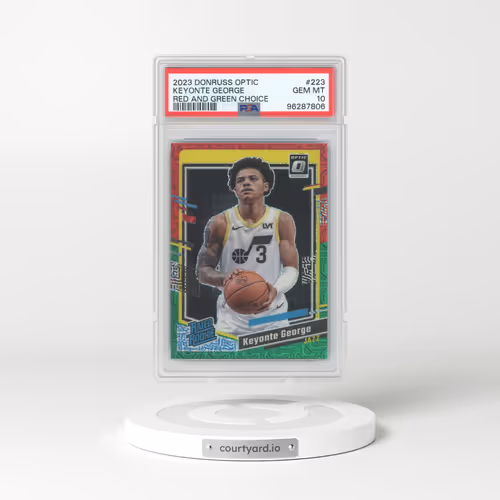 2023 Panini Donruss Optic #223 Keyonte George - Red and Green Choice (PSA 10 GEM MINT)