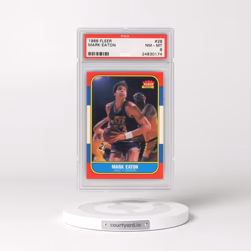 1986 Fleer #28 Mark Eaton (PSA 8 NM-MT)