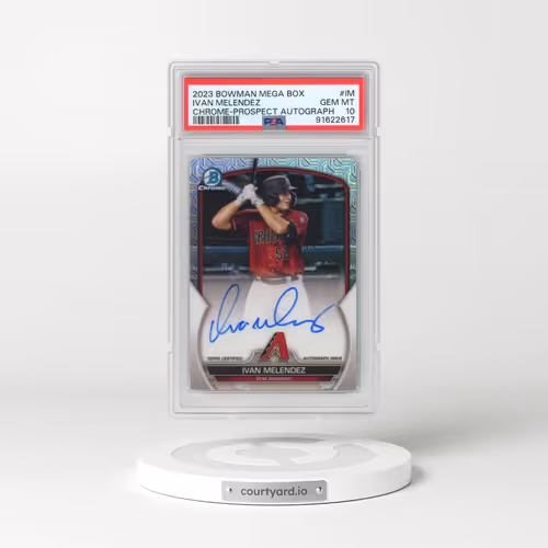 2023 Bowman Mega Box Chrome Prospect Autographs #IM Ivan Melendez (PSA 10 GEM MINT)