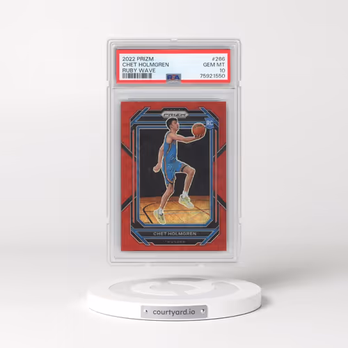 2022 Panini Prizm #266 Chet Holmgren - Ruby Wave (PSA 10 GEM MINT)