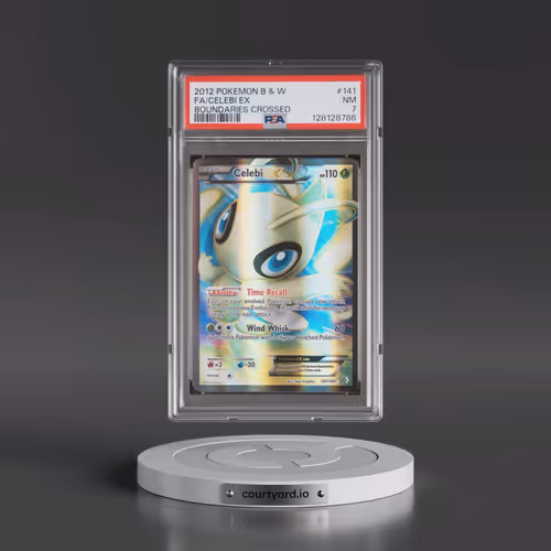 2012 Pokémon Black & White Boundaries Crossed #141 Celebi EX - Holo Full Art (PSA 7 NM)