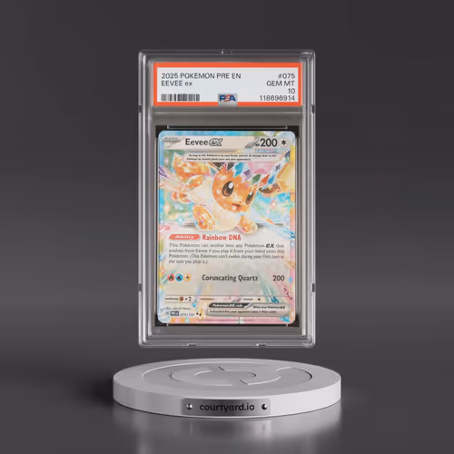 2025 Pokémon Pre EN-Prismatic Evolutions #075 Eevee EX - Holo (PSA 10 GEM MINT)