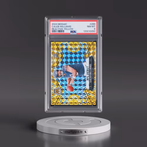 2024 Panini Mosaic #289 Caleb Williams - Reactive Yellow (PSA 8 NM-MT)