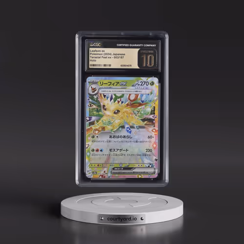 2024 High Class Pack: Terastal Fest ex - sv8a #003/187 Leafeon ex - Holo (CGC 10 PRISTINE)
