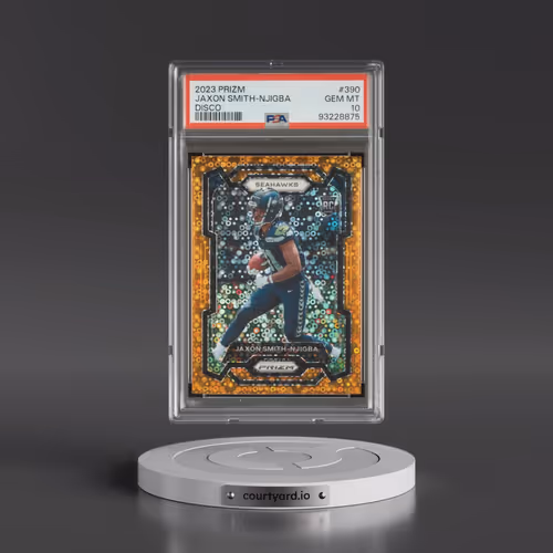 2023 Panini Prizm #390 Jaxon Smith-Njigba - Disco Prizm (PSA 10 GEM MINT)