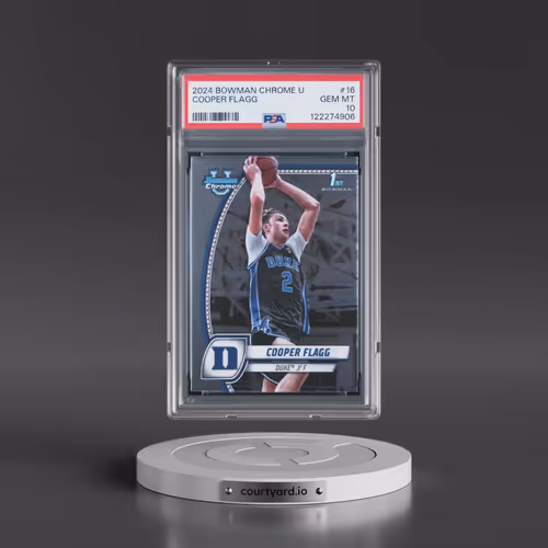 2024 Bowman Chrome University #16 Cooper Flagg (PSA 10 GEM MINT)
