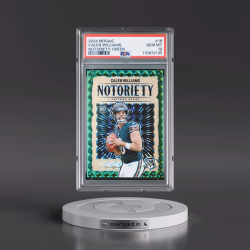 2024 Panini Mosaic Notoriety #18 Caleb Williams - Green (PSA 10 GEM MINT)
