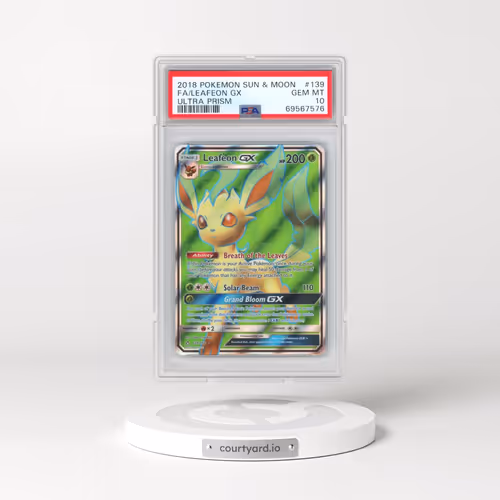 2018 Pokémon Sun & Moon Ultra Prism #139 Leafeon GX - Holo Full Art (PSA 10 GEM MINT)