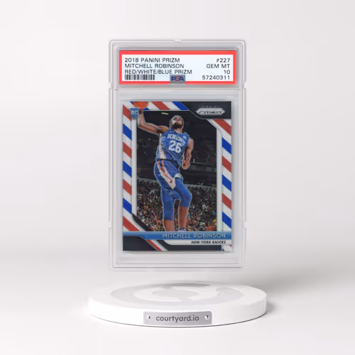 2018 Panini Prizm #227 Mitchell Robinson - Red/White/Blue Prizm (PSA 10 GEM MINT)