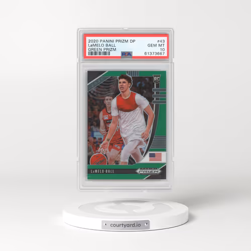 2020 Panini Prizm Draft Picks #43 LaMelo Ball - Green Prizm (PSA 10 GEM MINT)