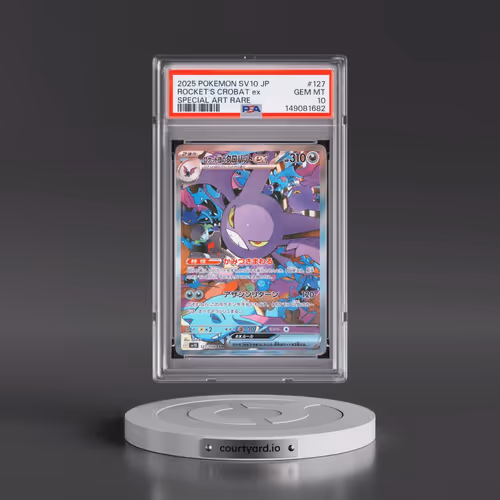 2025 Pokémon SV10-Glory of Team Rocket #127 Team Rocket's Crobat EX - Holo Special Art Rare (PSA 10