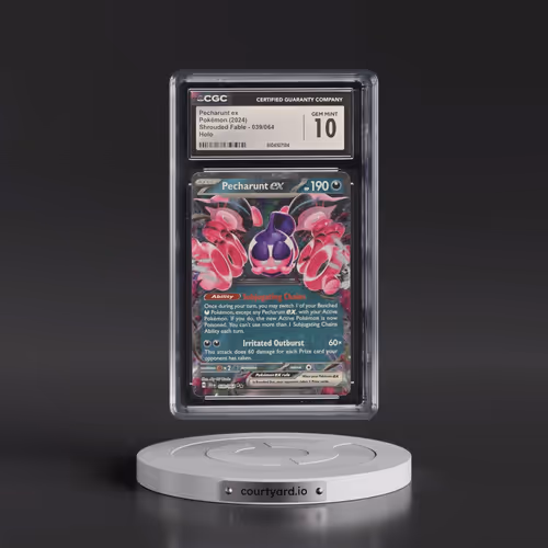 2024 Pokémon Sfa EN-Shrouded Fable #039 Pecharunt EX - Holo (CGC 10 GEM MINT)
