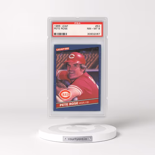 1986 Leaf #53 Pete Rose (PSA 8 NM-MT)