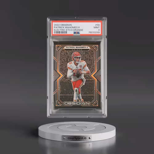 2022 Panini Obsidian #58 Patrick Mahomes II - Electric Etch Orange (PSA 9 MINT)