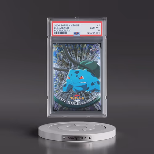 2000 Topps Chrome Pokémon T.V. #1 Bulbasaur (PSA 10 GEM MINT)