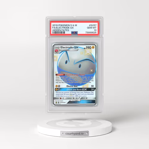 2019 Pokémon Sun & Moon Hidden Fates #SV57 Electrode GX - Holo Full Art (PSA 10 GEM MINT)