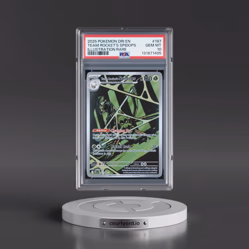 2025 Pokémon Dri EN-Destined Rivals #187 Team Rocket's Spidops - Illustration Rare (PSA 10 GEM MINT)