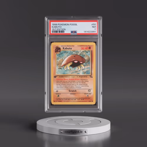 1999 Pokémon Fossil #50 Kabuto - 1st Edition (PSA 7 NM)